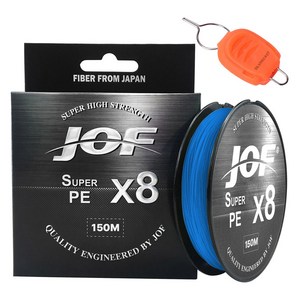 JOF 슈퍼PE 8합사 낚시줄 3호 + 실버캐스트 라인 스토퍼 세트, 낚시줄(블루), 라인스토퍼(랜덤발송), 1세트