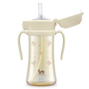 토비앤몰리 유아용 PPSU 원터치락 빨대컵 280ml, 1개, 돗람이 바닐라