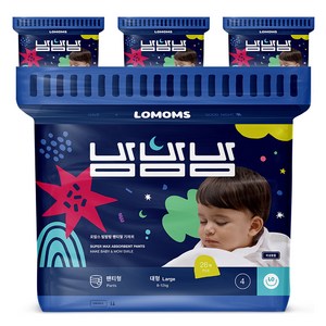 로맘스 밤밤밤 팬티형 기저귀, 104매, 대형(L)