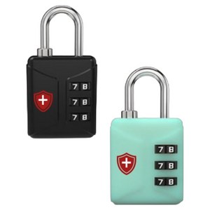 마터혼 3단 ABS 비밀번호 자물쇠 민트 + 블랙 세트, 1세트