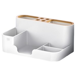 위시플릭 데스크 연필꽂이, 화이트, 1개