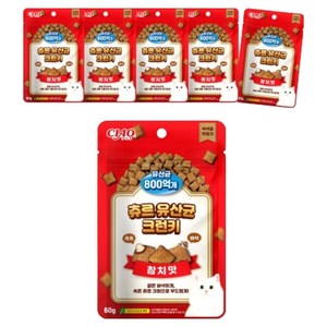 챠오츄르 고양이 츄르 유산균 크런키, 참치, 60g, 6개