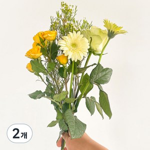 프레시가든 테이블 생화 장식, Yellow, 2개