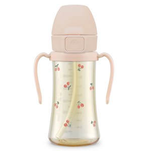 그로미미 PPSU 유아용 빨대컵 300ml + 추빨대, 1개, 체리쉬스윗피치