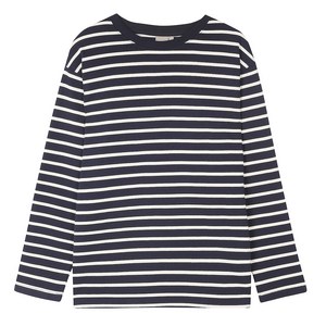 스파오 남성용 핀 스트라이프 티셔츠, Navy