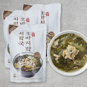 청조푸드 가마솥 생바지락 시락국, 500g, 3개