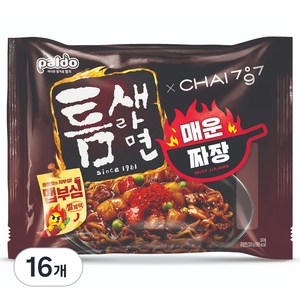 팔도 틈새라면 매운짜장, 16개
