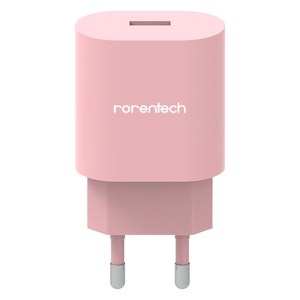 로랜텍 퀄컴 퀵차지 고속 충전기 RT86, 핑크, 1개