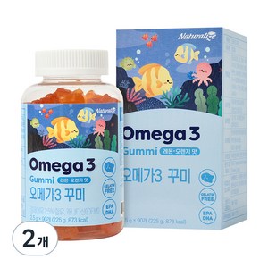 네추럴라이즈 오메가3 꾸미 90정, 225g, 2개