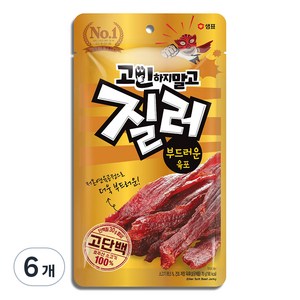 샘표 질러 부드러운 육포, 70g, 6개