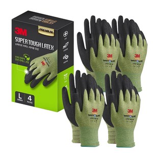 3M 슈퍼터프 프리미엄 라텍스 레져용 장갑 그린, 1세트