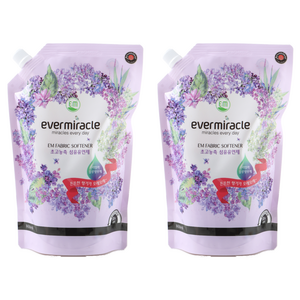 에버미라클 EM 초고농축 섬유유연제 라일락 블루밍 부케 리필, 2개, 800ml
