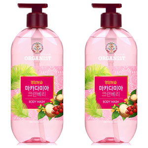 오가니스트 마카다미아 크랜베리 바디워시, 500g, 2개