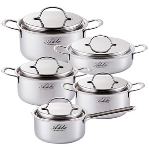 한일스텐레스 인덕션 뉴아델리오 통5중 냄비세트