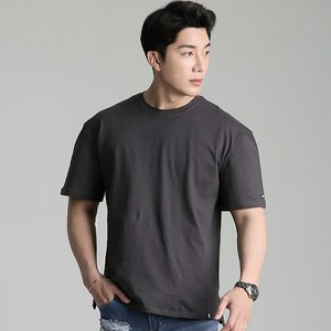 업클라스 남성용 오버핏 비비드 반팔 티셔츠 b204