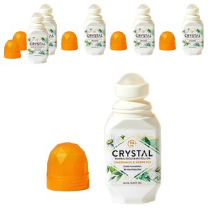 크리스탈 바디 데오드란트 롤온타입 카모마일 & 그린티, 66ml, 6개