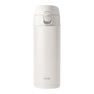 COUP 스테인레스 원터치 텀블러, 화이트, 350ml