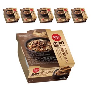햇반 솥반 불고기버섯 영양밥, 200g, 6개