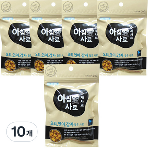 아침애사료 전연령 강아지 수제 오리연어감자함유 기능성 사료, 어덜트, 200g, 10개