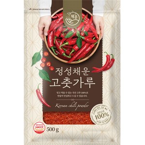 채운영농조합 국산 고춧가루 보통굵기 보통매운맛, 500g, 1개