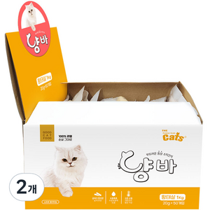 더캣츠 고양이용 냥바 간식 황태살 50p, 황태, 1kg, 2개