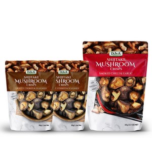 디제이앤에이 표고버섯과자 시타케 머쉬룸 오리지널 30g x 2p + 스모크 칠리 앤 갈릭 65g x 1p 세트, 125g, 1개
