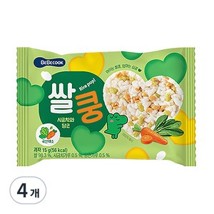 베베쿡 쌀쿵 시금치와 당근, 15g, 4개, 4개