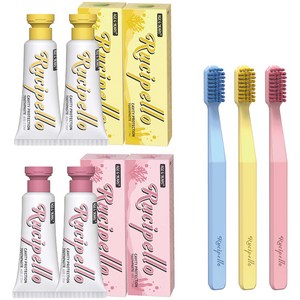 루치펠로 키즈 저불소 치약 2종 x 2p + 칫솔 3종 세트, 1세트