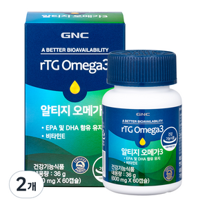 GNC 알티지 오메가3, 2개, 60정