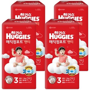 하기스 매직컴포트 팬티형 기저귀 남여공용, 3단계, 40매