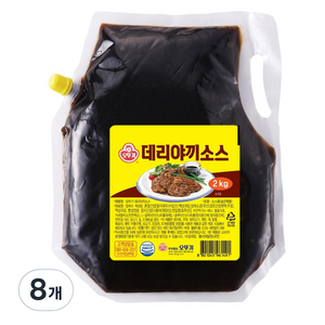 오뚜기 데리야끼소스 스파우트팩, 2kg, 8개