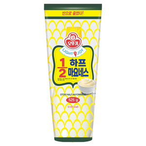 오뚜기 LIGHT 앤 JOY 하프마요네스, 525g, 1개