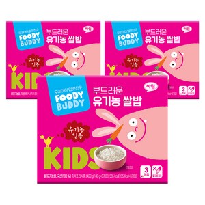 푸디버디 부드러운 유기농 쌀밥, 140g, 9개