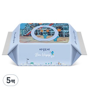 페넬로페 본보야지 퐁피두 저자극 아기물티슈 캡형, 75g, 70매, 5개