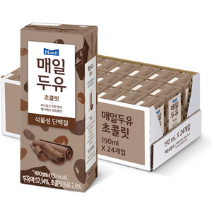 매일유업 매일두유 초콜릿, 190ml, 24개