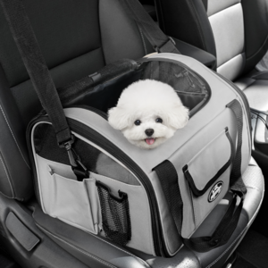 멍뭉스 자동차용 반려동물 카시트 겸용 수납가방, 그레이, 1개