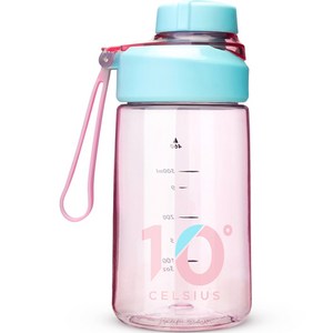 10도씨 트라이탄 스트랩 워터보틀, 핑크스트랩, 460ml