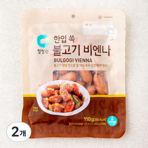 청정원 불고기 비엔나 소시지, 110g, 2개