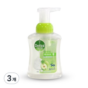 데톨 포밍항균 핸드워시 애플블로썸 본품, 250ml, 3개