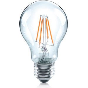 뉴올빔 투명 LED 에디슨전구 26베이스 SCL A60 6W E26 L827, 전구색, 1개