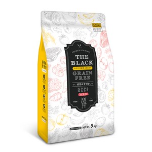 노마진 전연령 더블랙 그레인프리 강아지 사료 건식사료, 1개, 5kg, 소