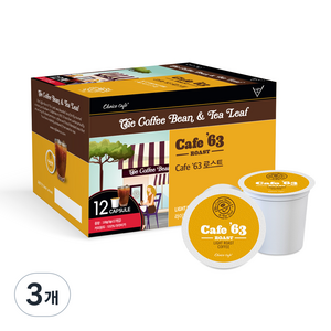 초이스카페 큐리그호환 커피빈 카페63 캡슐커피 12p, 9.9g, 12개입, 3개