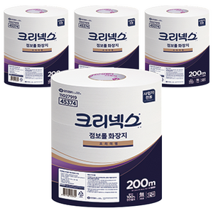 크리넥스 점보롤 화장지 프리미엄 2겹 200m, 3롤, 4팩