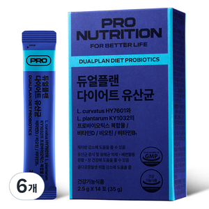 프로뉴트리션 듀얼플랜 다이어트 유산균 14p, 35g, 6개
