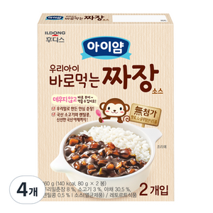 일동후디스 바로 먹는 소스, 짜장맛, 160g, 4개