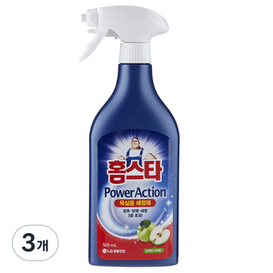 홈스타파워액션 욕실용 세정제, 500ml, 3개