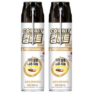 컴배트 프로페셔널 맥스 바퀴용 에어졸, 500ml, 2개