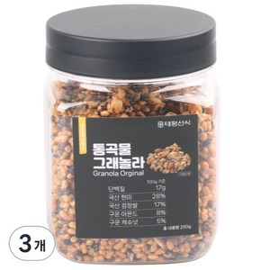 태평선식 통곡물 수제 그래놀라 오리지날 시리얼, 250g, 3개