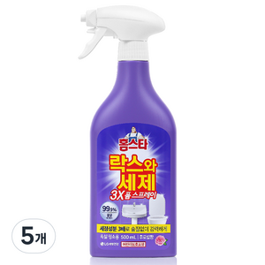 홈스타 락스와세제 3X 폼 스프레이 후로랄, 500ml, 5개