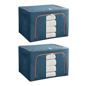 힐로 프리미엄 다용도 리빙박스 24L, 네이비, 2개